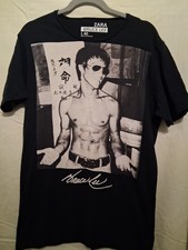 ZARA Bruce Lee Graphic T Shirt - L 40 - "be water my friend"