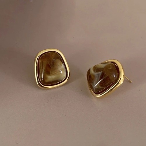 Vintage brown stone square - stone,