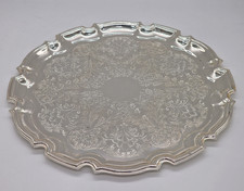 Vintage Chrome Round Serving