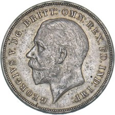 1935 Crown - George V British Silver Coin - Very Nice