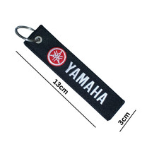 YAMAHA Fabric Embroidery Keyring For Motorcycles and Keyfob - Black 13cmX3cm