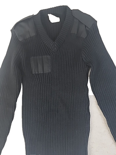 Military wool sweater black - military,
