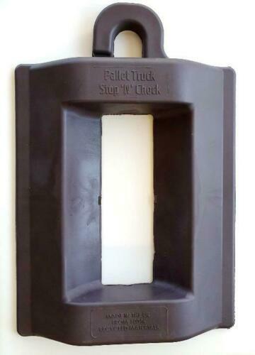 Pallet truck chock stop holder - chock,