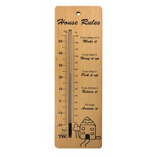 Large 380mm Wooden Thermometer