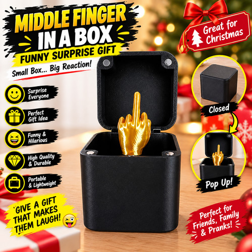 Middle finger box funny - in, a