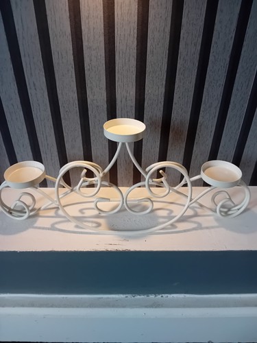 White metal candelabra - candelabra, arm