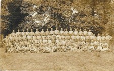 ww1 Photo Postcard, Group With Fixed Bayonets 