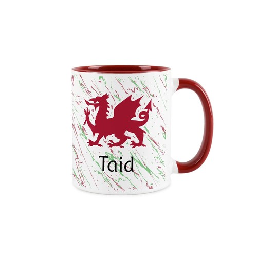 Welsh dragon taid - dragon, mug
