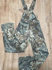 Vintage Camo Dungarees / Overalls – Woodland Leaf Print