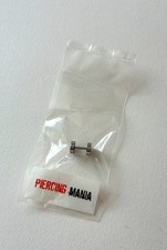 Ear piercing Flesh tunnel 1.5mm steel, sealed in bag, never used, shrinking hole