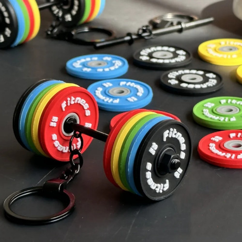 Silicone dumbbell keychain gym - dumbbell,