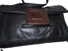 Jigsaw buttersoft black leather oblong crossbody/clutch bag