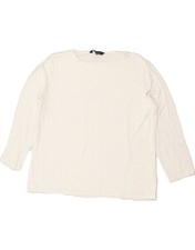 CREW CLOTHING Womens Top Long Sleeve UK 18 XL White Modacryl BE12