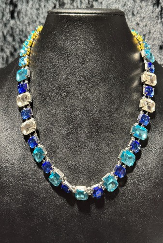 Tennis necklace tanzanite - necklace,