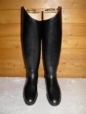 Black Leather Bespoke Dressage Riding Boots W/Trees UK 7 Std By Davies Brynmawr