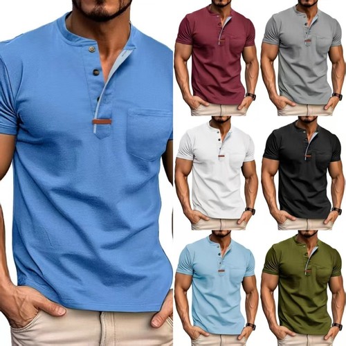 Mens henley shirt short - mens,
