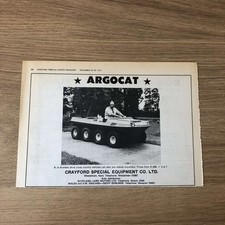 GUNS144 MAGAZINE ADVERT 6X9 ARGOCAT CROSS COUNTRY VEHICLES