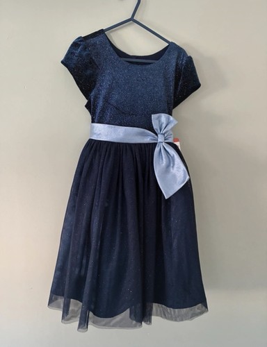 Girls blue summer dress - summer, 5