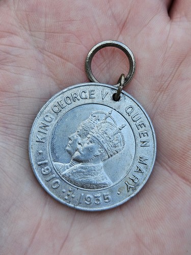 1935 silver jubilee medal - medal, of