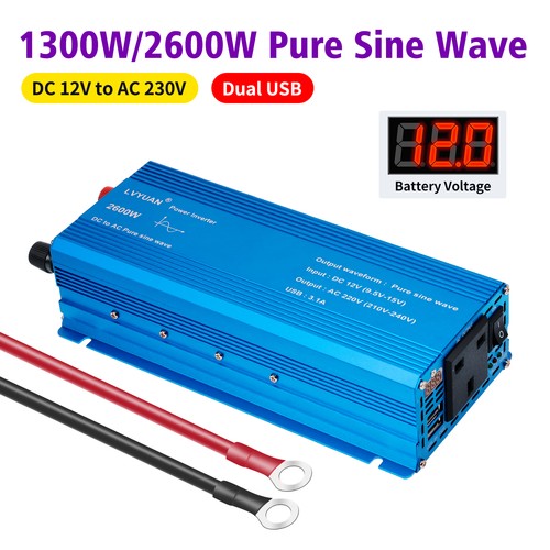 1300w 2600w pure sine - 1300w, wave