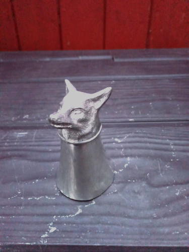 Vintage english pewter fox - english,
