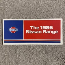 Nissan Range 1986 Car Sales