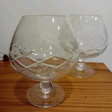 Set of 2 Large Cut Crystal