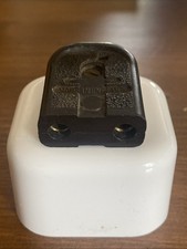 2 pin Plug Connector Brown bakelite Female For Vintage  Radios 17mm  - F92