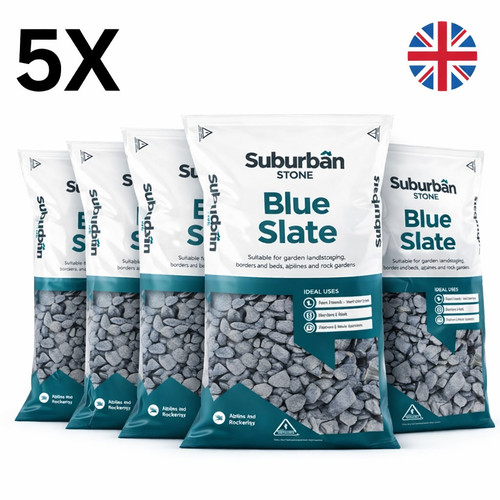 40mm blue slate chippings - blue,