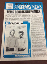 1978 IPSWICH WITCHES v HACKNEY HAWKS 31st AUGUST  ( GOOD CONDITION )