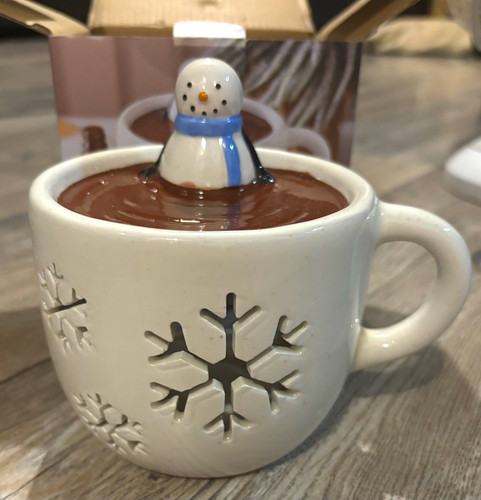 Snowman snowflake mug - snowflake, mug-shaped