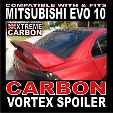  Carbon Large Fin Vortex Generator Roof Spoiler Fits Mitsubishi Evo EVOLUTION 10