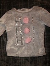 Girls 2-3 Years Christmas Jumper Pjs Top No Bottoms 