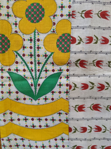 Vintage 1930s 1940s - red, tulips