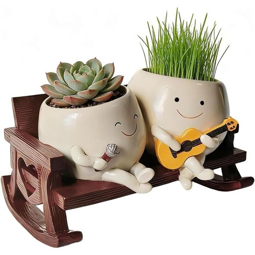 Smily face planter pot - planter, cute