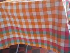 50" X 50" Square Cotton Checked Tablecloth