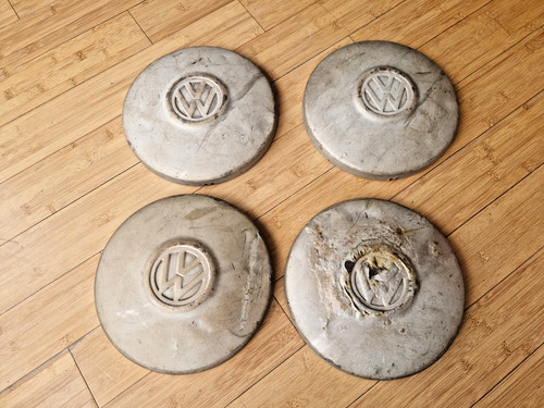 Vintage hubcaps painted set - hubcaps,