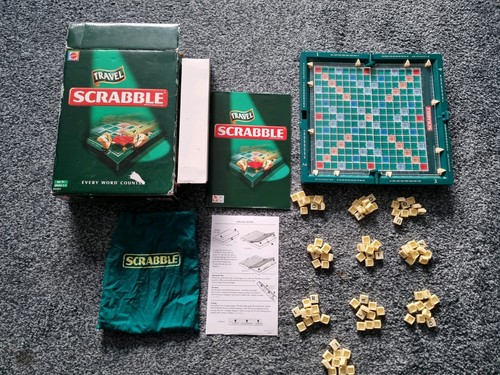 Mattel travel scrabble with - travel,