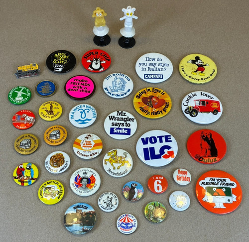Vintage pin badge - vintage, lot