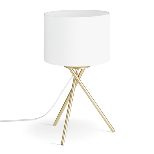 White brass tripod table - brass, lamp