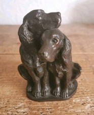 Pair Of Spaniels Cold Cast Bronze Genesis Fine Arts M18116