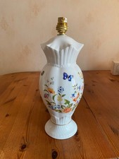 Aynsley Cottage Garden Table Lamp Base - Octagonal Vintage Fine Bone China Boxed