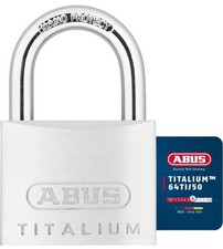ABUS 64Ti 50mm Titalium Padlock Hardened Steel Shackle New (Damaged Pack)