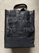 Black Macy’s Mesh Tote Bag