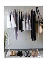 Clothes rail 99cm black - 99cm, black/white