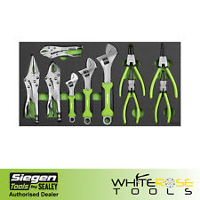 Sealey Adjustable Wrench and Pliers Set Tool Tray Siegen by Sealey 10pc