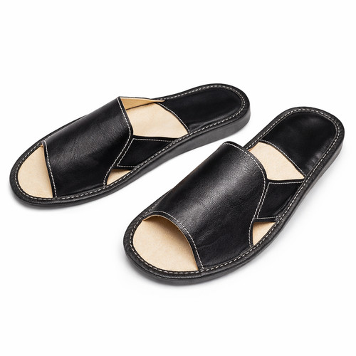 Mens leather slippers - mens,