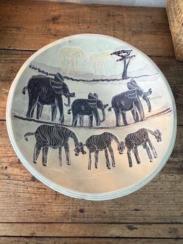 Vintage kenyan soapstone bowl - kenyan,
