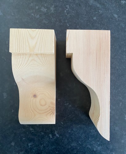 Wooden corbels pair shelf - wooden,