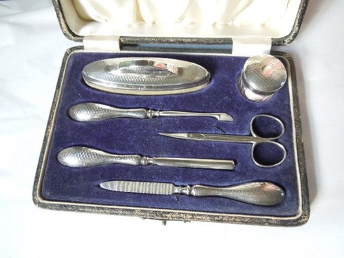 Art deco silver manicure - deco, set